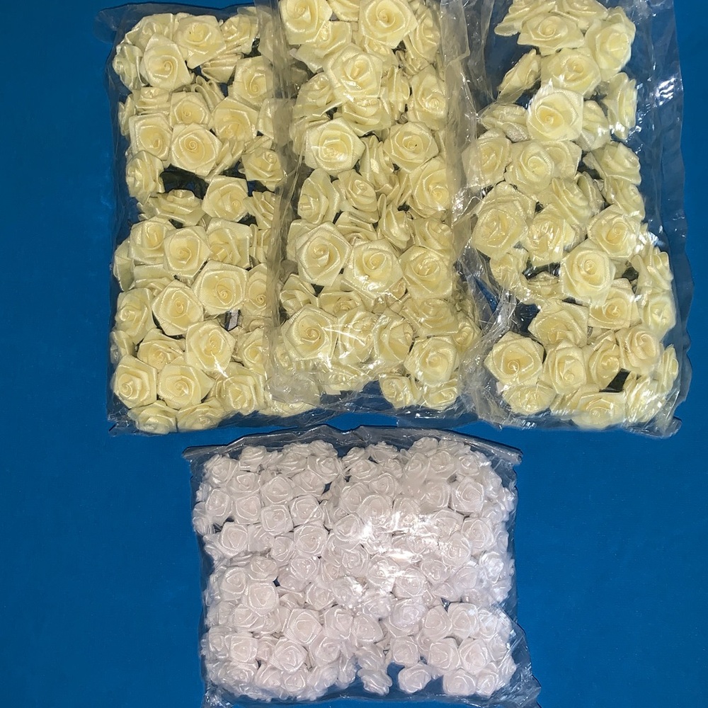 Rose Buds Craft yellow and white
